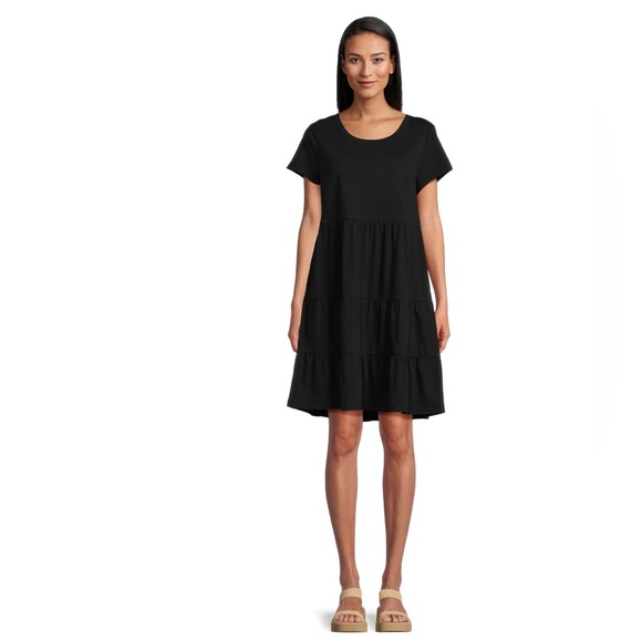 Time and Tru Women's Tiered Knit Dress - Picture 6 of 7